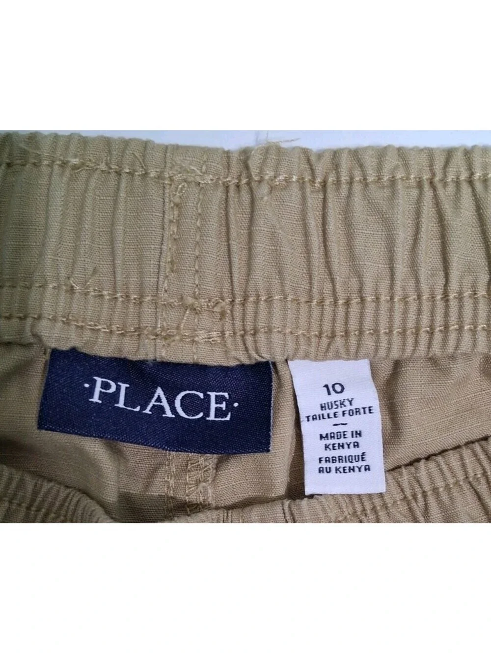Place, Boys Shorts, Size 10 Husky, 100% Cotton Cargo, Khaki, EUC